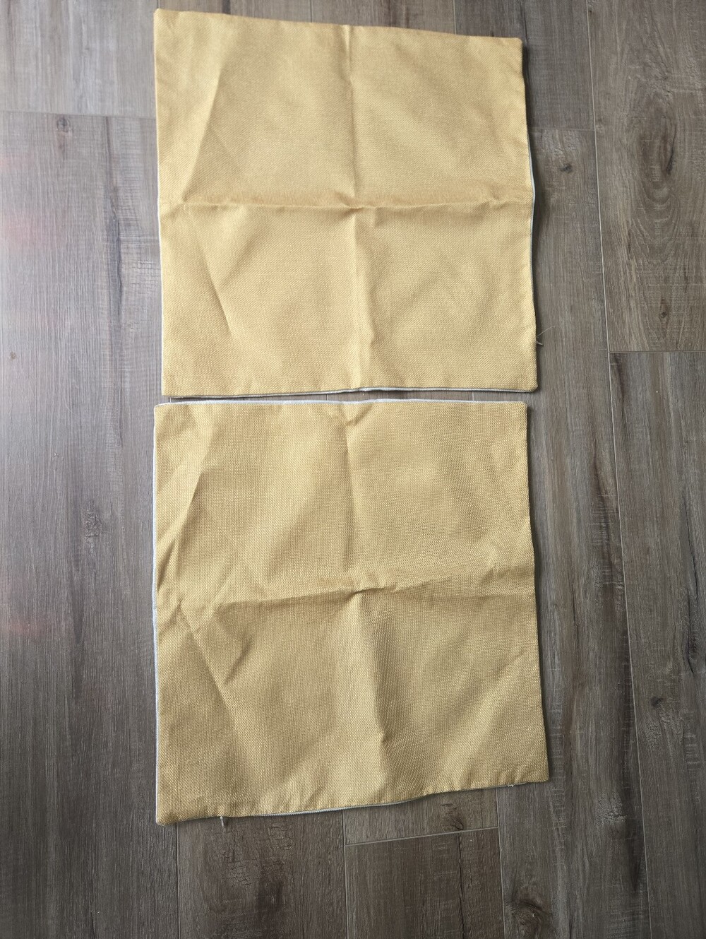 Neutral Tan And Yellow Decor Zip Pillow Cases – Set of 2 17" By 17"